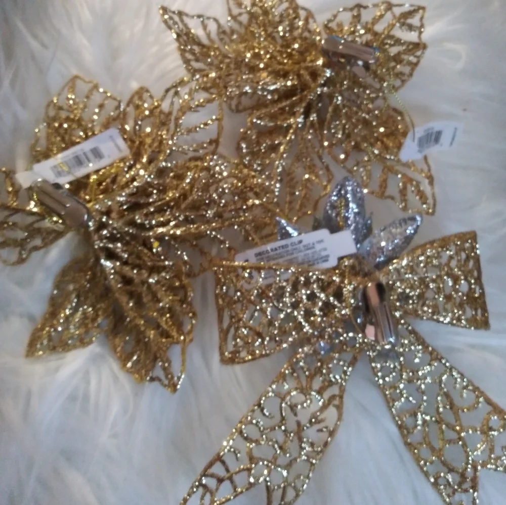 Elegant Gift Wrapping Bundle if Gold and Silver Ribbon and Bows +